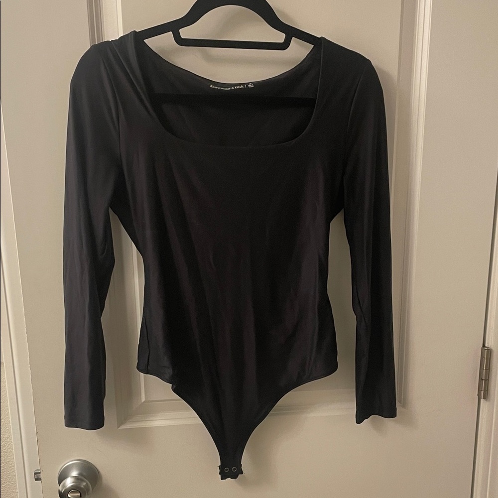 Abercrombie & Fitch Black Buttery Soft Long Sleeve Bodysuit
